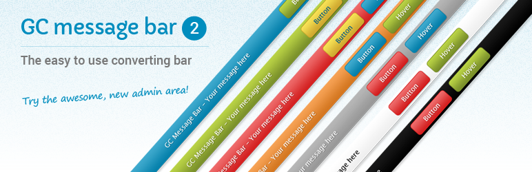 wordpress顶部消息提示框插件:GC Message Bar