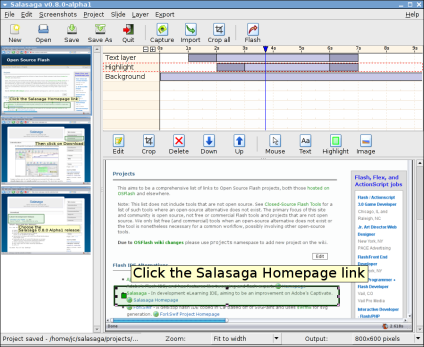 GUI创作环境 Salasaga